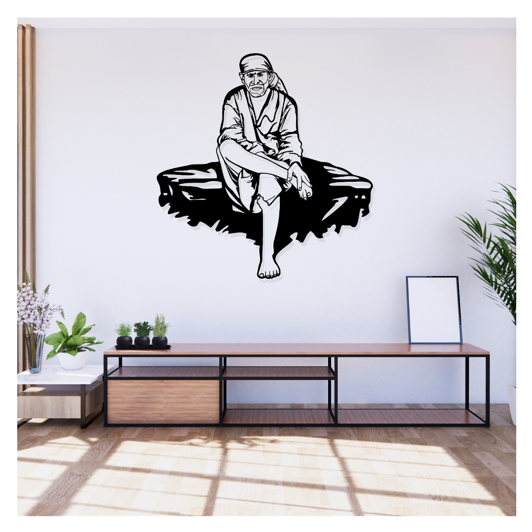 Artrooms Sai Baba Metal Wall Art - Wall Decoration | Wall Hanging (24x ...