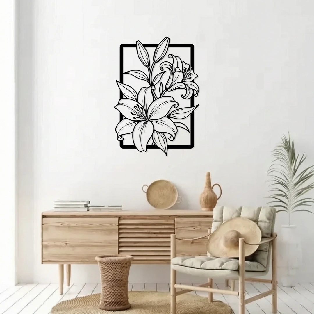 Lily Flower Metal Wall Art