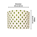 Fabric Lamp Shade – Green Leaf Block Print Cotton