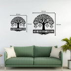 Personalized Heart Family Metal Wall Art