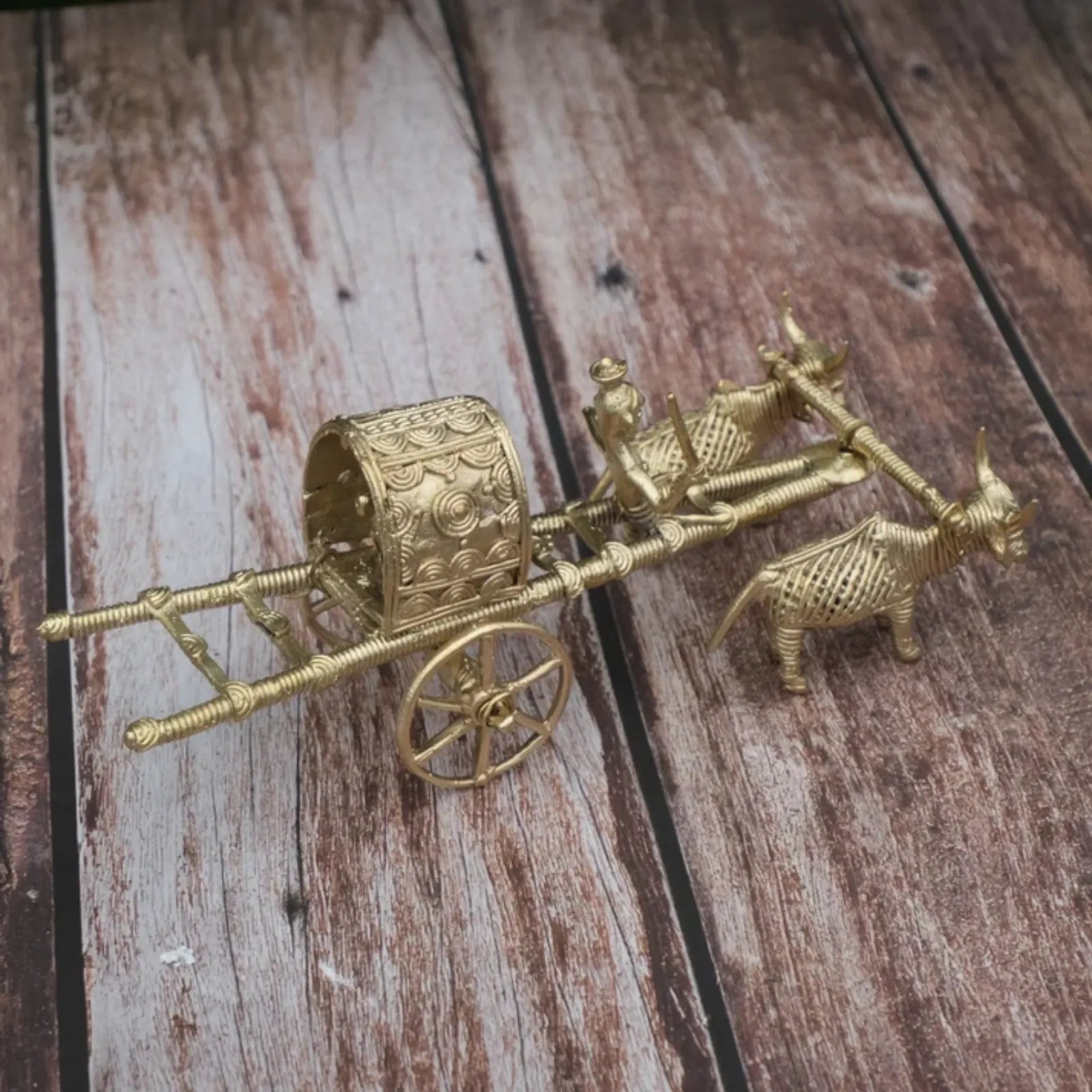 Dhokra Craft Bullock Cart Figurine