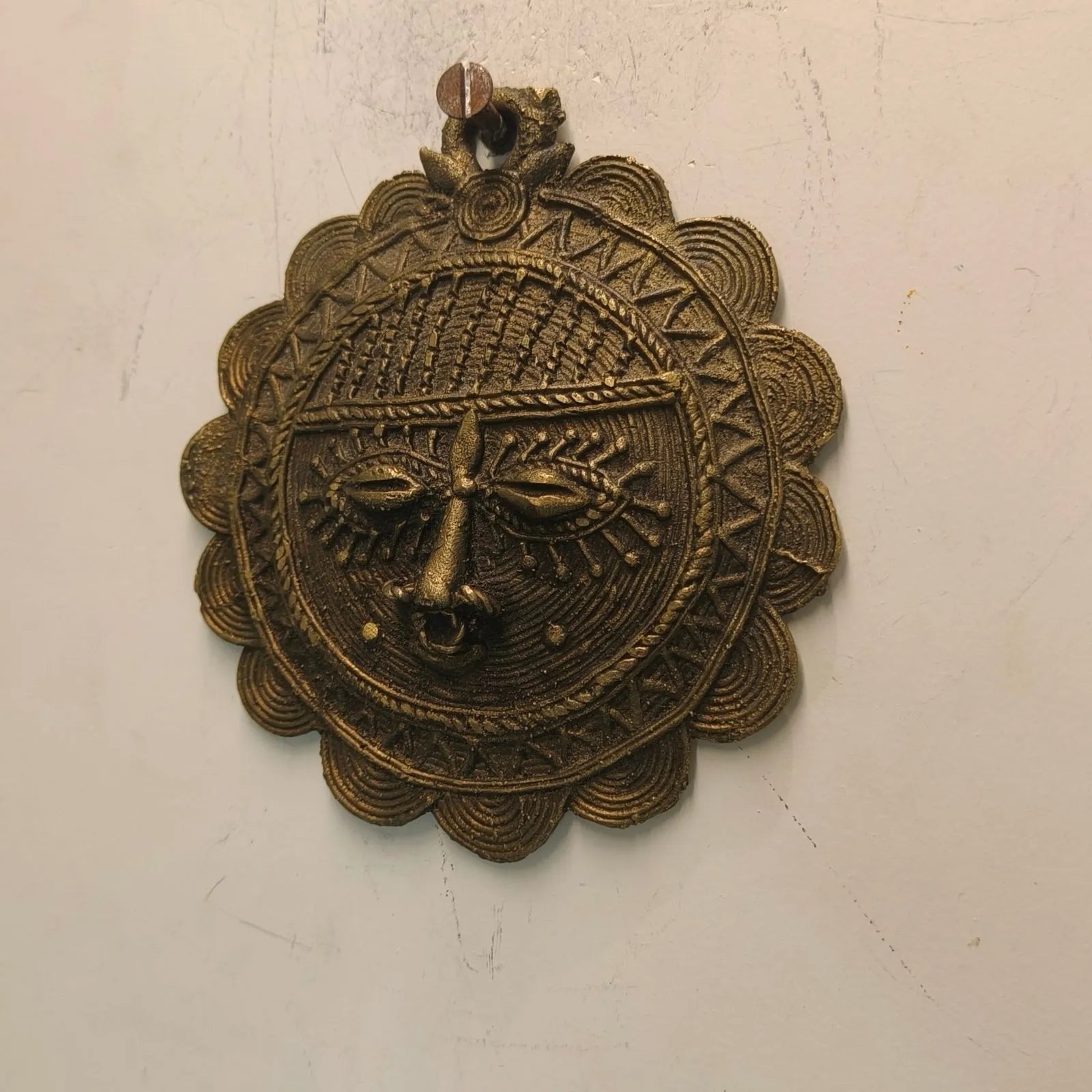 Dhokra Craft Circular Face Wall Hanging