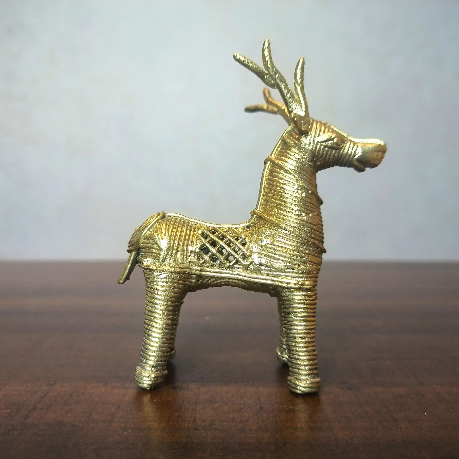Dhokra Craft Standing Deer Figurine