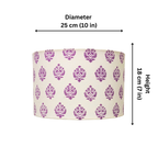Fabric Lamp Shade – Purple Paisley Block Print Cotton