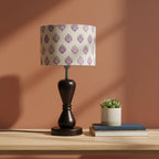 Fabric Lamp Shade – Purple Paisley Block Print Cotton