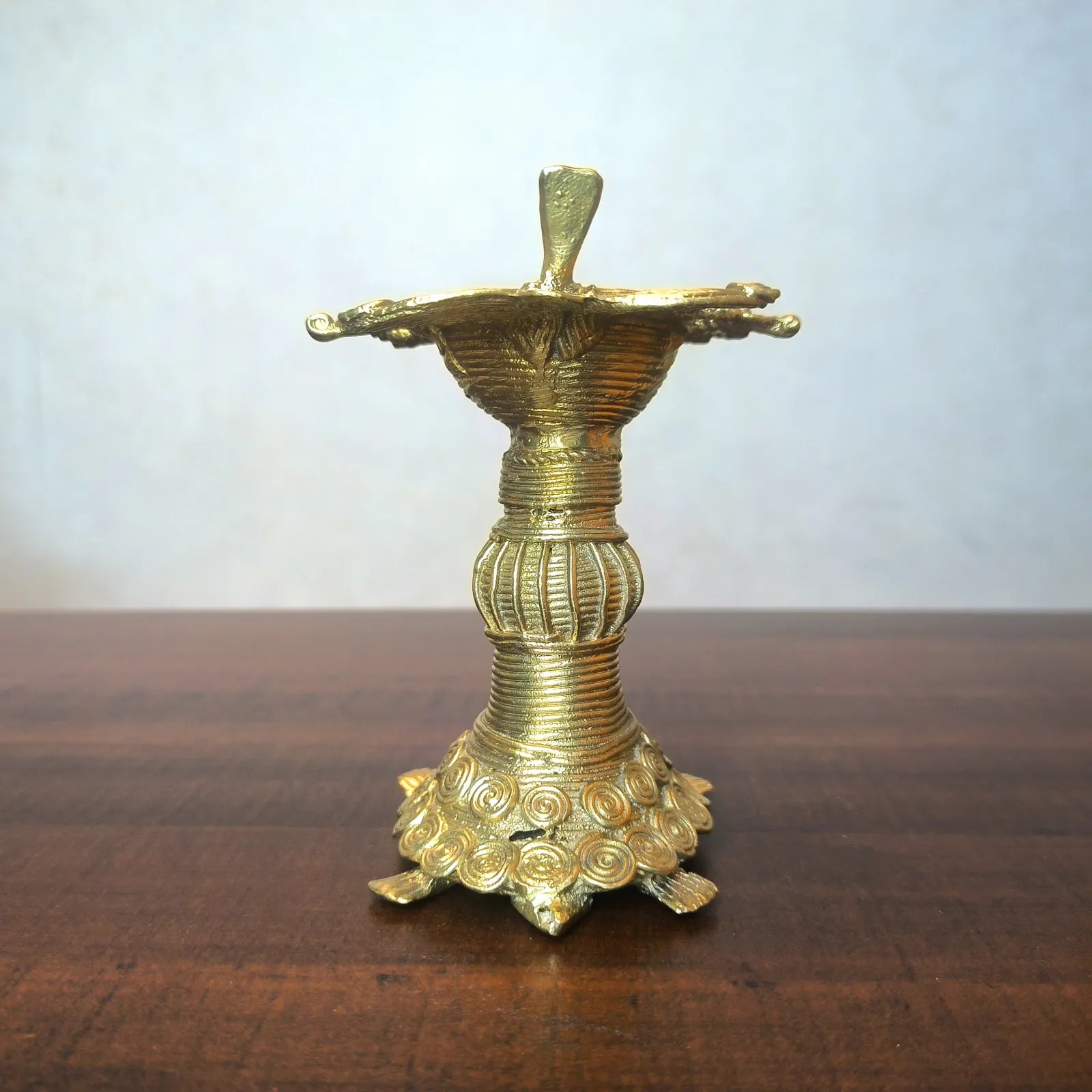 Dhokra Craft Turtle Diya Decor