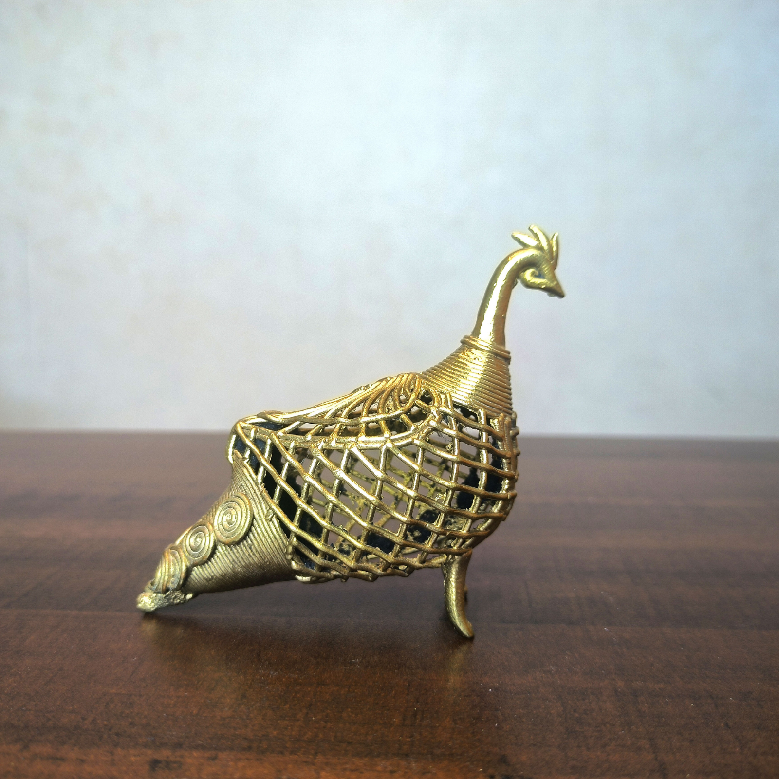 Dhokra Craft Peacock Figurine