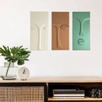 3d wall art abstract face wall decor set of 3 on wall