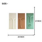 3d wall art abstract face set of 3 total size 24x17 inches