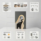 3d wall art MDF LED elephant moon installation lighting features and care guide