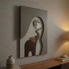 3d wall art MDF elephant moon wall decor angled view