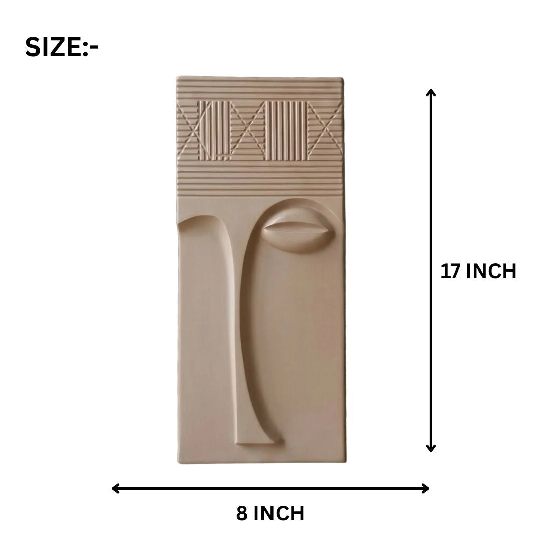 3d wall art brown abstract face wall panel