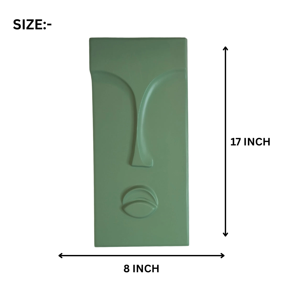 3d wall art blue abstract face wall panel 8x17