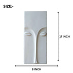 MDF 3d wall art white abstract face wall panel