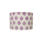 Fabric Lamp Shade – Purple Paisley Block Print Cotton
