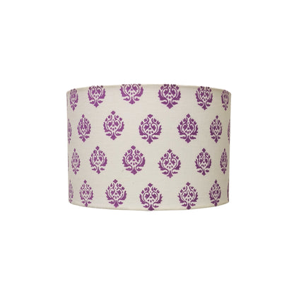 Fabric Lamp Shade – Purple Paisley Block Print Cotton