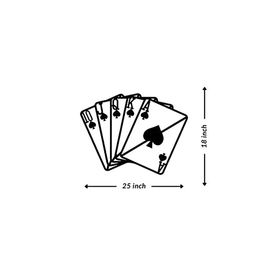 Artrooms Spade Metal Wall Art - Wall Decoration | Wall Hanging (25x18 inch) | Black Matte Finish