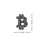 Artrooms Bitcoin Metal Wall Art - Wall Decoration | Wall Hanging (20x25 inch) | Black Matte Finish