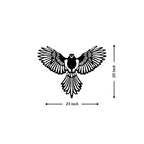 Artrooms Eagle Wings Metal Wall Art - Wall Decoration | Wall Hanging (25x20 inch) | Black Matte Finish