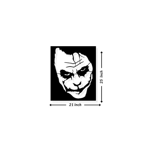 Artrooms Joker Metal Wall Art - Wall Decoration | Wall Hanging (21x25 inch) | Black Matte Finish