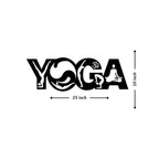 Artrooms Yoga Metal Wall Art - Wall Decoration | Wall Hanging (25x10 inch) | Black Matte Finish