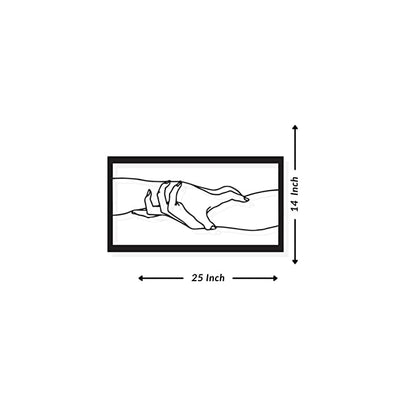 Artrooms Hand Sheikh Metal Wall Art - Wall Decoration | Wall Hanging (25x14 inch) | Black Matte Finish