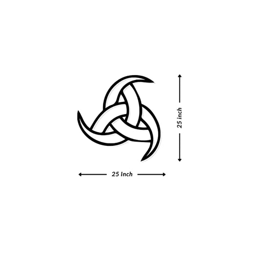 Artrooms Swirl Art Metal Wall Art - Wall Decoration | Wall Hanging (25x25 inch) | Black Matte Finish