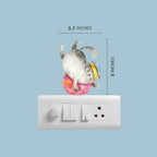 Cat Wall Sticker – Funny Cartoon Cat Vinyl Wall Decal for Bedroom & Kids’ Room