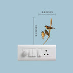 Bird Wall Sticker – 3 Birds on Branch Vinyl Wall Decal for Bedroom & Home