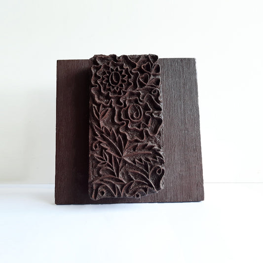 Engraved decorative wooden block