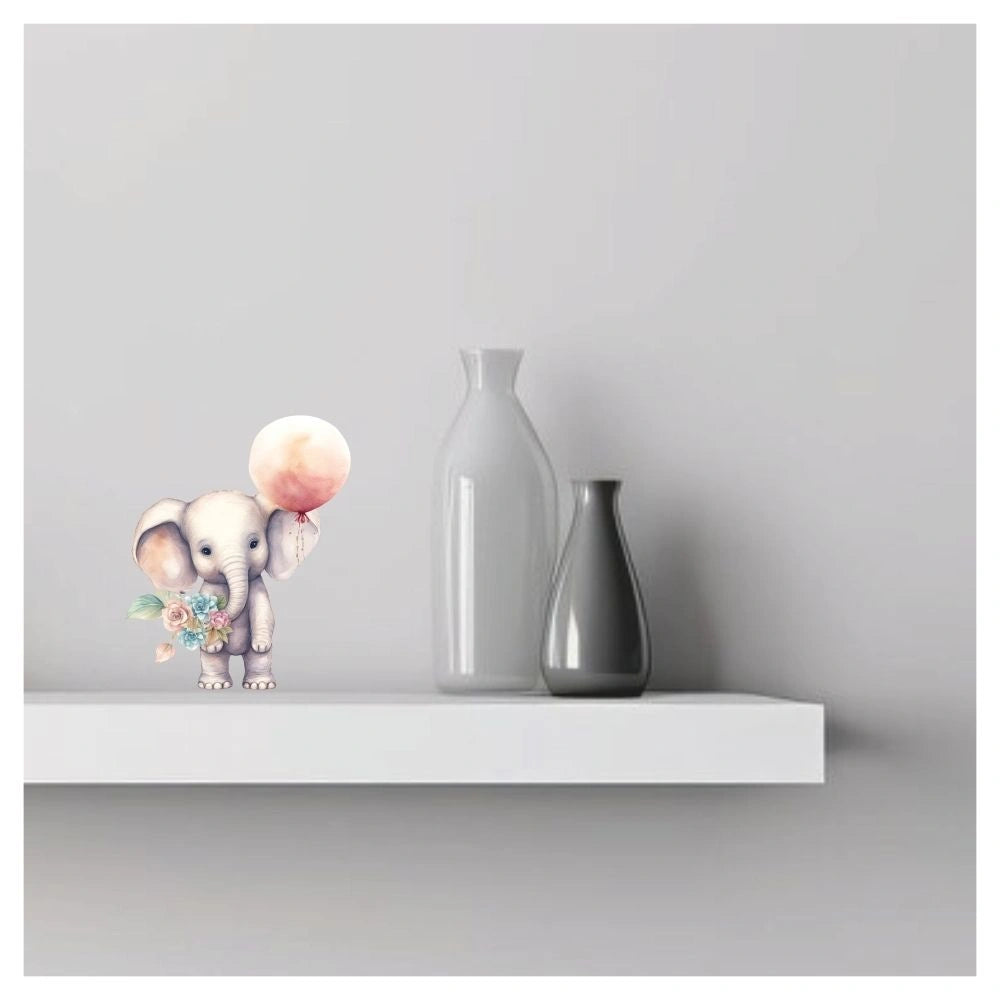 Elephant Wall Sticker – Cute Vinyl Wall Decal for Nursery & Kids Room