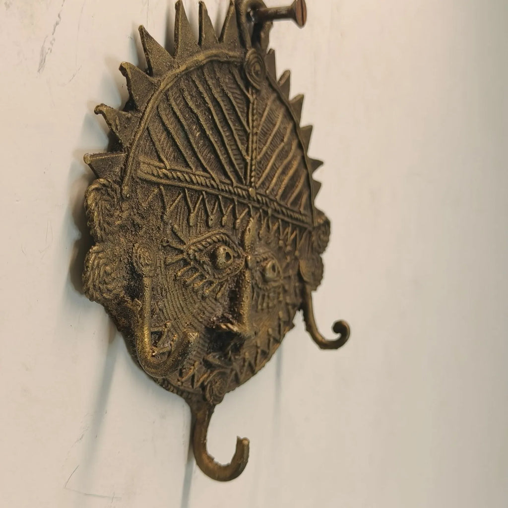 Dhokra Craft Circular Face Key Hanger