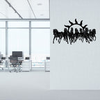 Artrooms Seven Horses Metal Wall Art – 24x15 inch | Vastu Wall Hanging for Success & Positive Energy