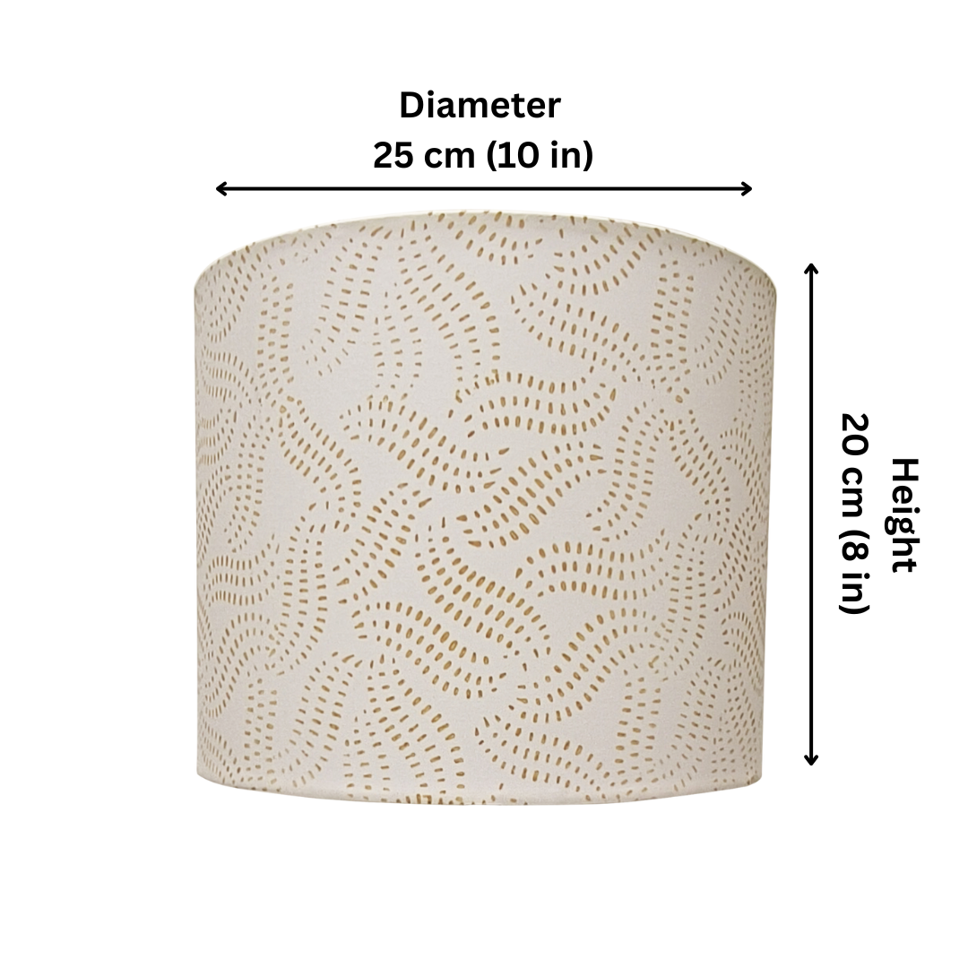 Fabric Lamp Shade – Block Print Cotton Pleated
