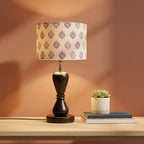 Fabric Lamp Shade – Purple Paisley Block Print Cotton