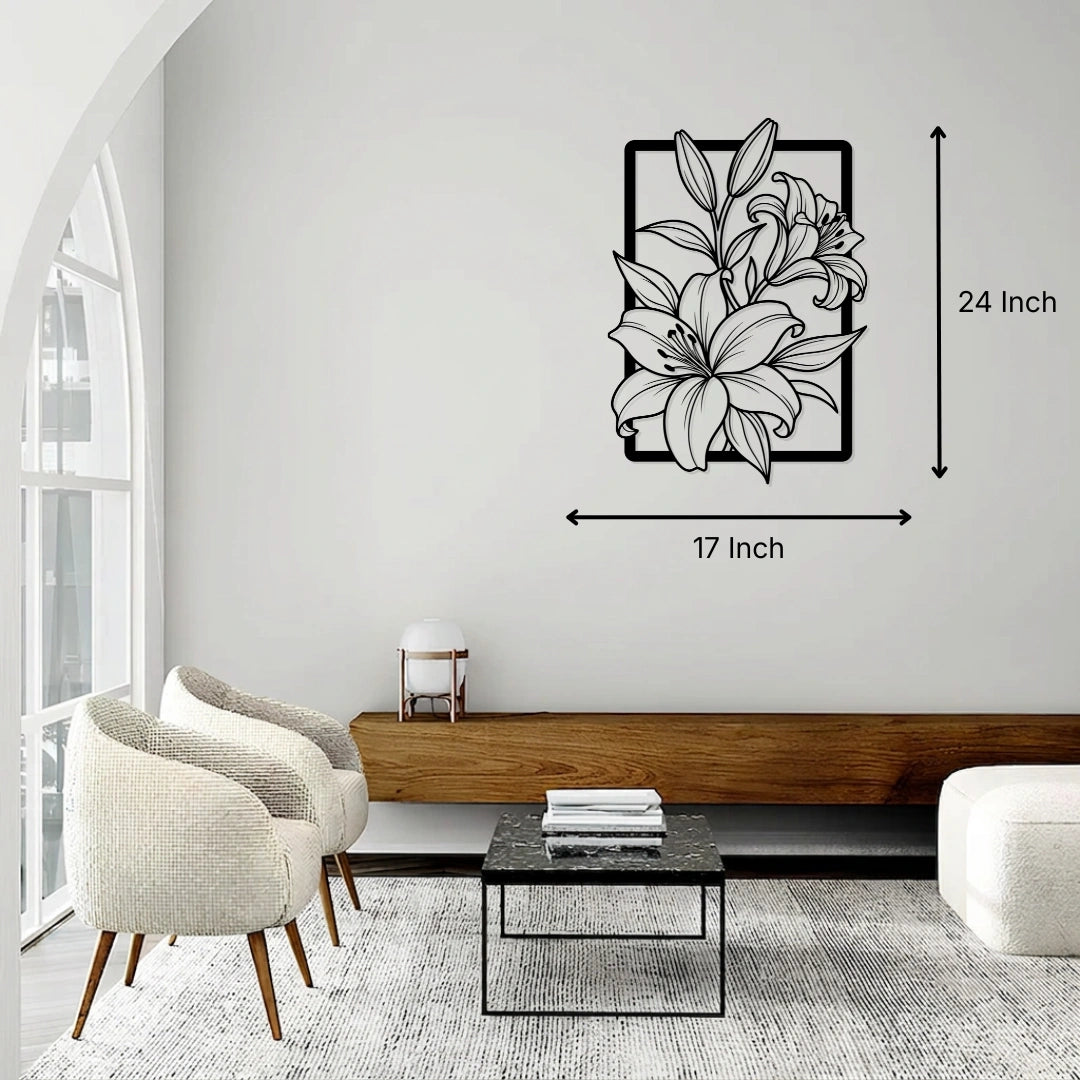 Lily Flower Metal Wall Art