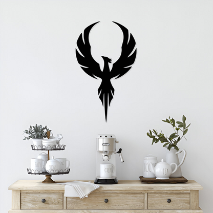 Phoenix Bird Metal Wall Art –  15x24 inch | Inspirational Wall Hanging for Home & Office Décor