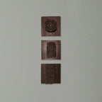 Antique Indian Wooden Printing Block Set of 3 – Hand-Carved Décor
