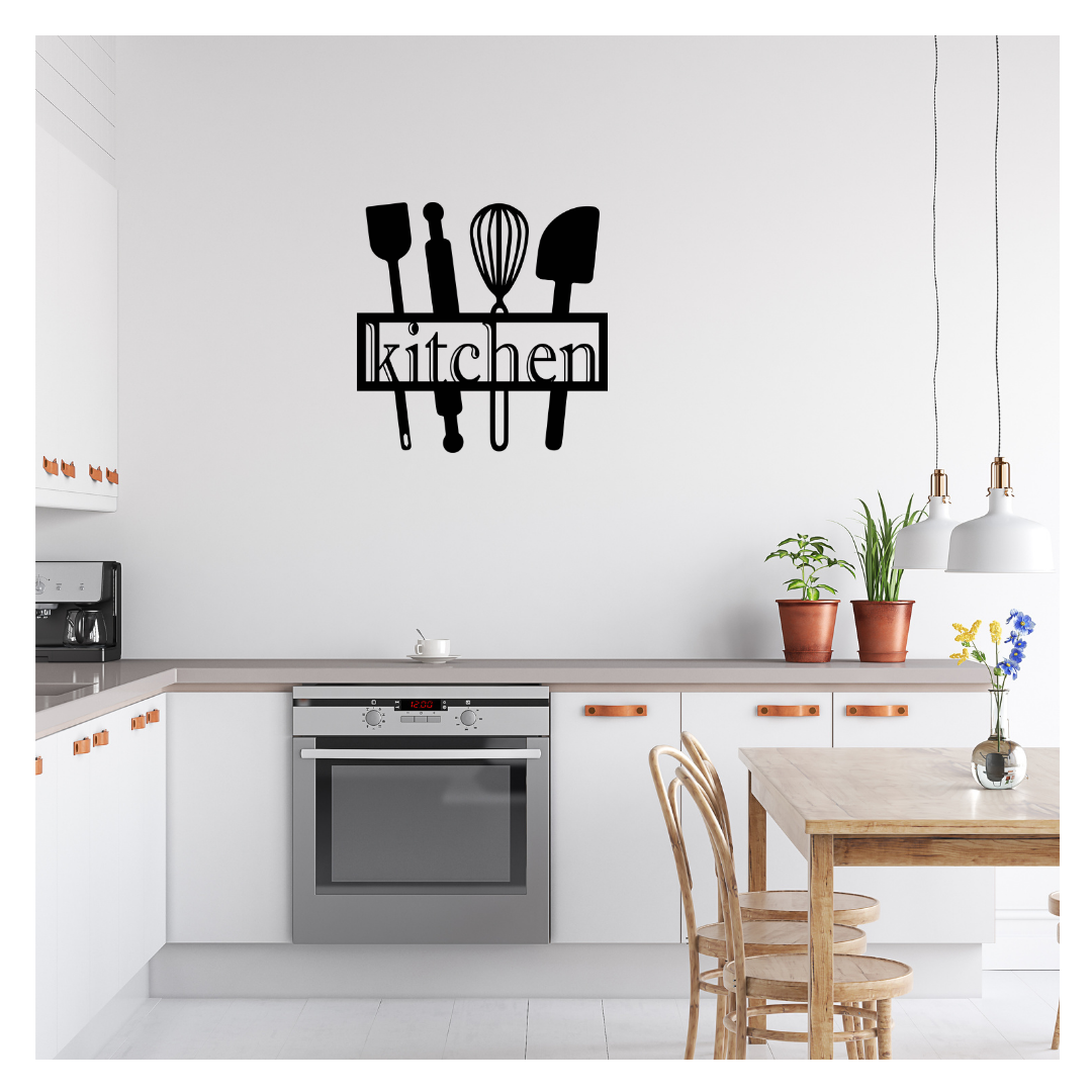 Artrooms Kitchen Metal Wall Art - Wall Decoration | Wall Hanging (25x2 ...