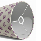 Fabric Lamp Shade – Purple Paisley Block Print Cotton