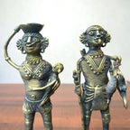 Dhokra Craft Dongaria Couple Family Figurine