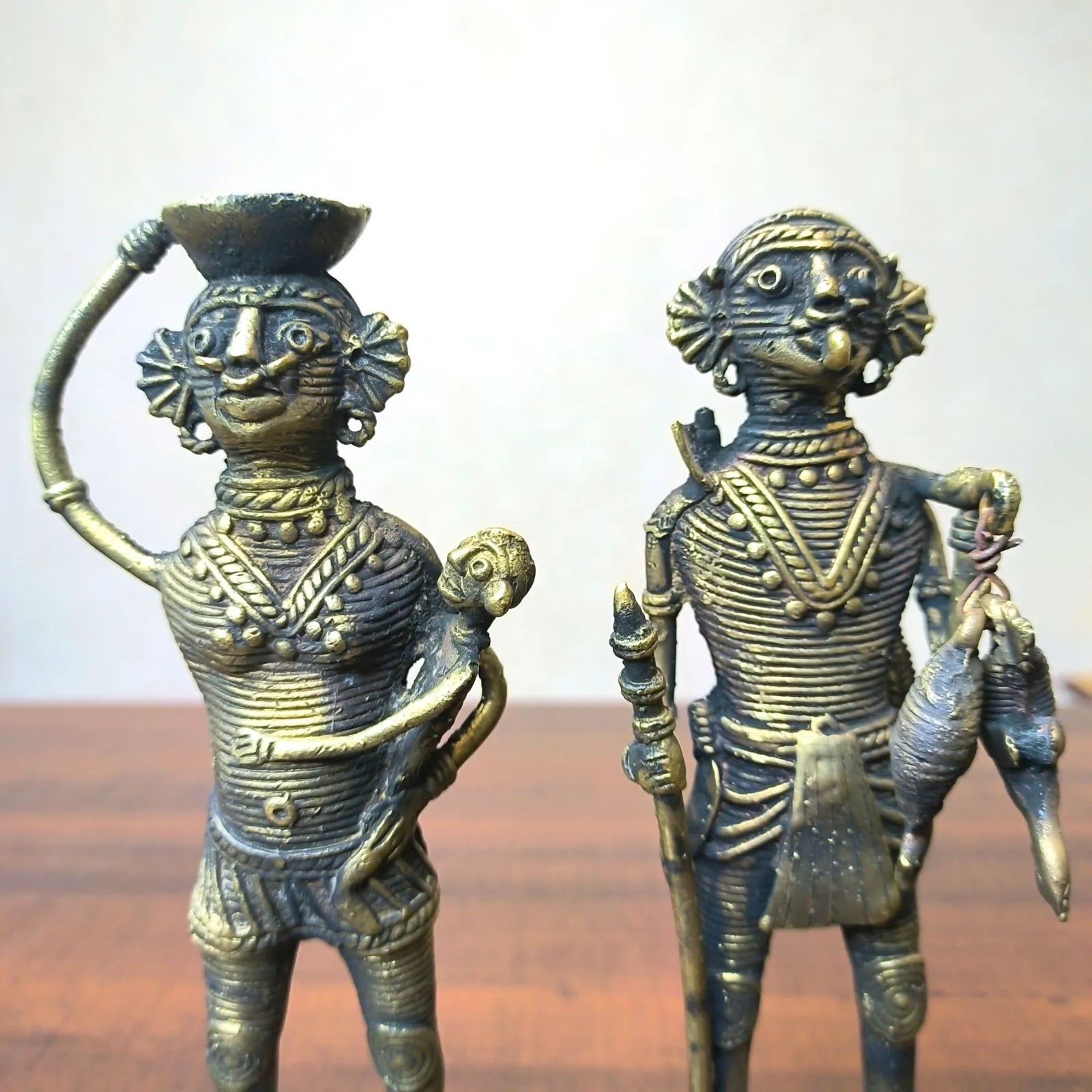 Dhokra Craft Dongaria Couple Family Figurine