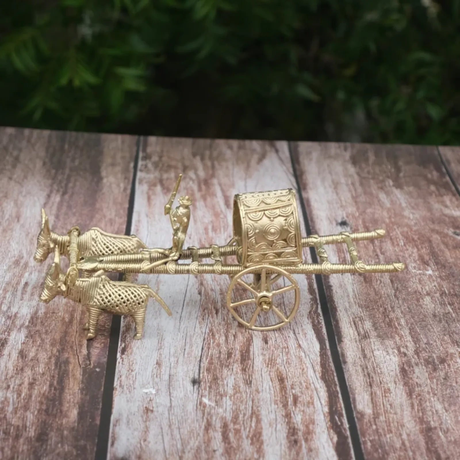 Dhokra Craft Bullock Cart Figurine