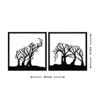 Artrooms Elephant Metal Wall Art - Wall Decoration | Wall Hanging (30x15 inch) | Black Matte Finish