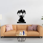 Artrooms Shree Swami Samarth Metal Wall Art - Wall Decoration | Wall Hanging (16x24 inch) | Black Matte Finish