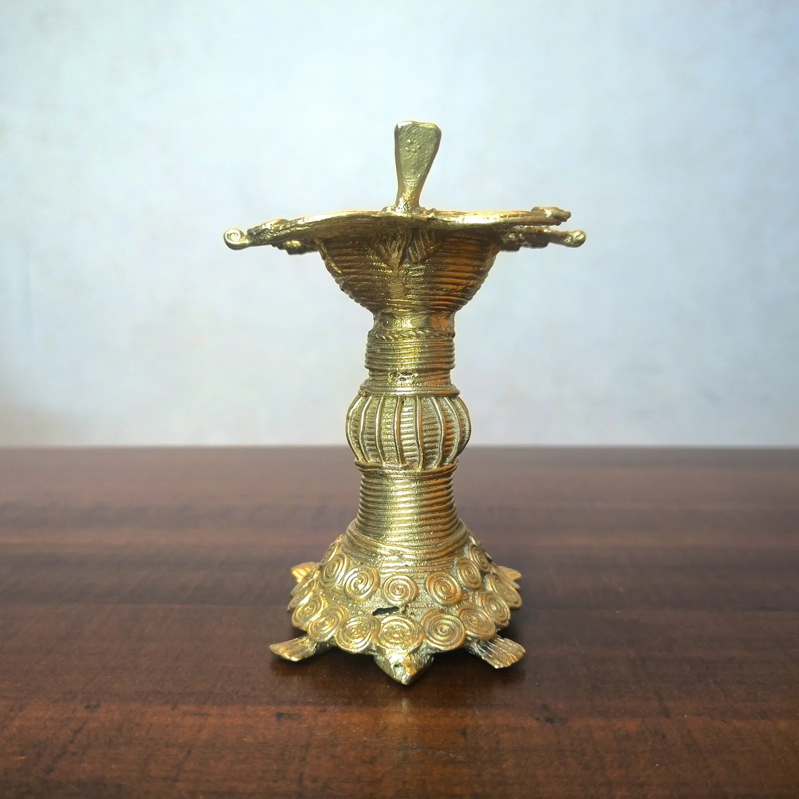 Dhokra Craft Turtle Diya Decor