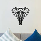 Artrooms Geometric Elephant Metal Wall Art – Modern Wall Hanging for Living Room & Office Décor