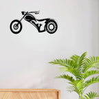 Artrooms Bike Metal Wall Art - Wall Decoration | Wall Hanging (25x12 inch) | Black Matte Finish