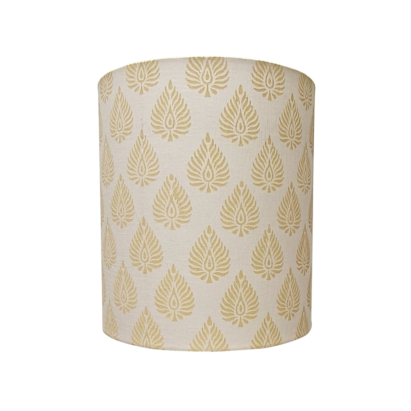 Fabric Lamp Shade – Leaf Block Print Cotton