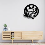 Artrooms Car Metal Wall Art - Wall Decoration | Wall Hanging | Black Matte Finish